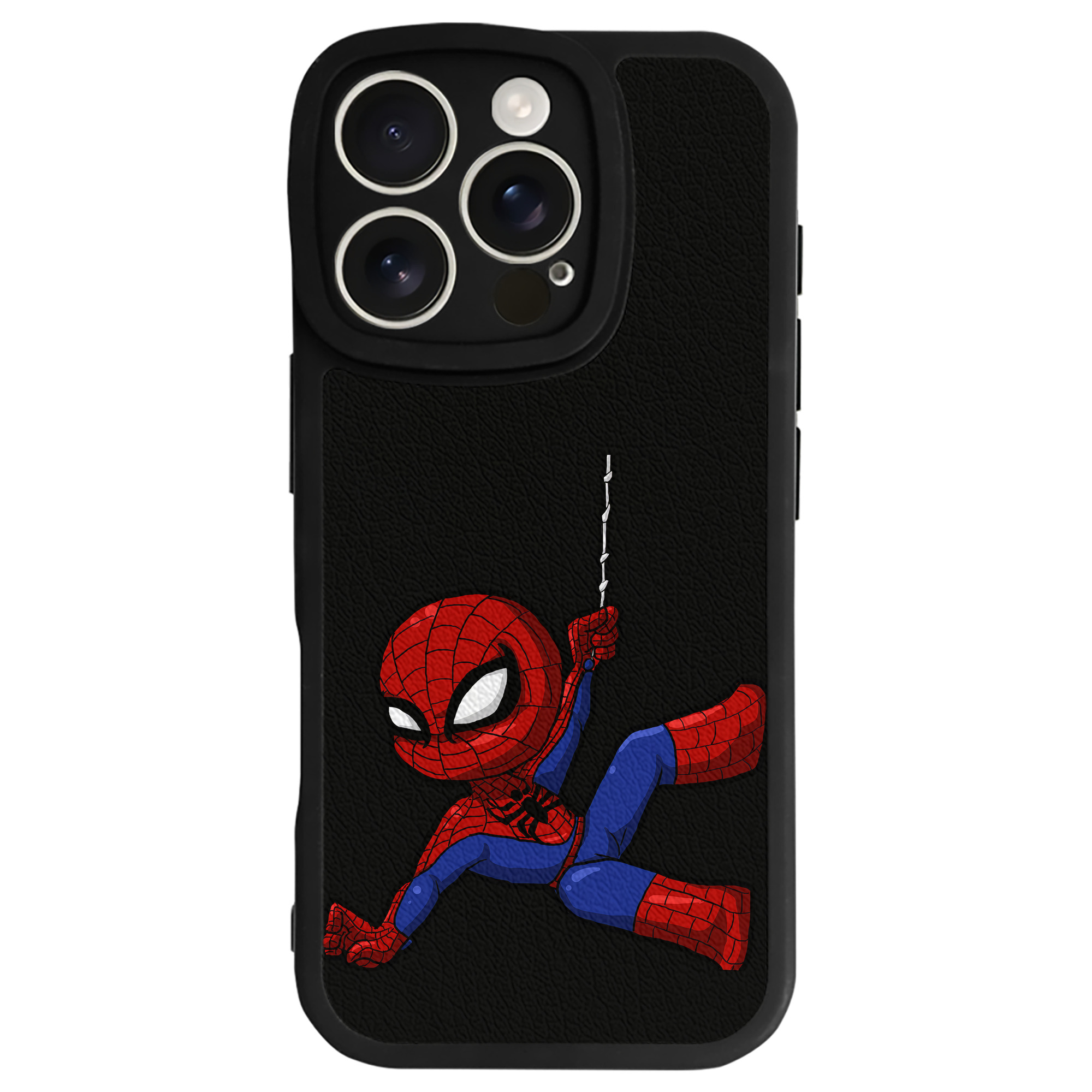 Spider Man スパイダーマン 【iPhone 16シリーズ対応】シリコンスマホケース（レザー調） 材質：シリコン